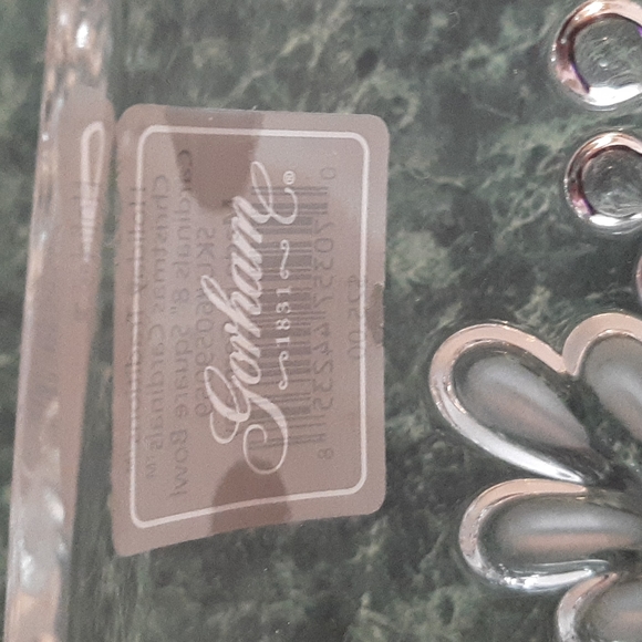 Gorham Crystal Bowl- Beautiful! Christmas Cardinals 8" Square 🕊🌲 - Picture 10 of 10